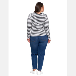 BLUZKA damska w PASKI BAWEŁNIANA, długi rękaw MORAJ